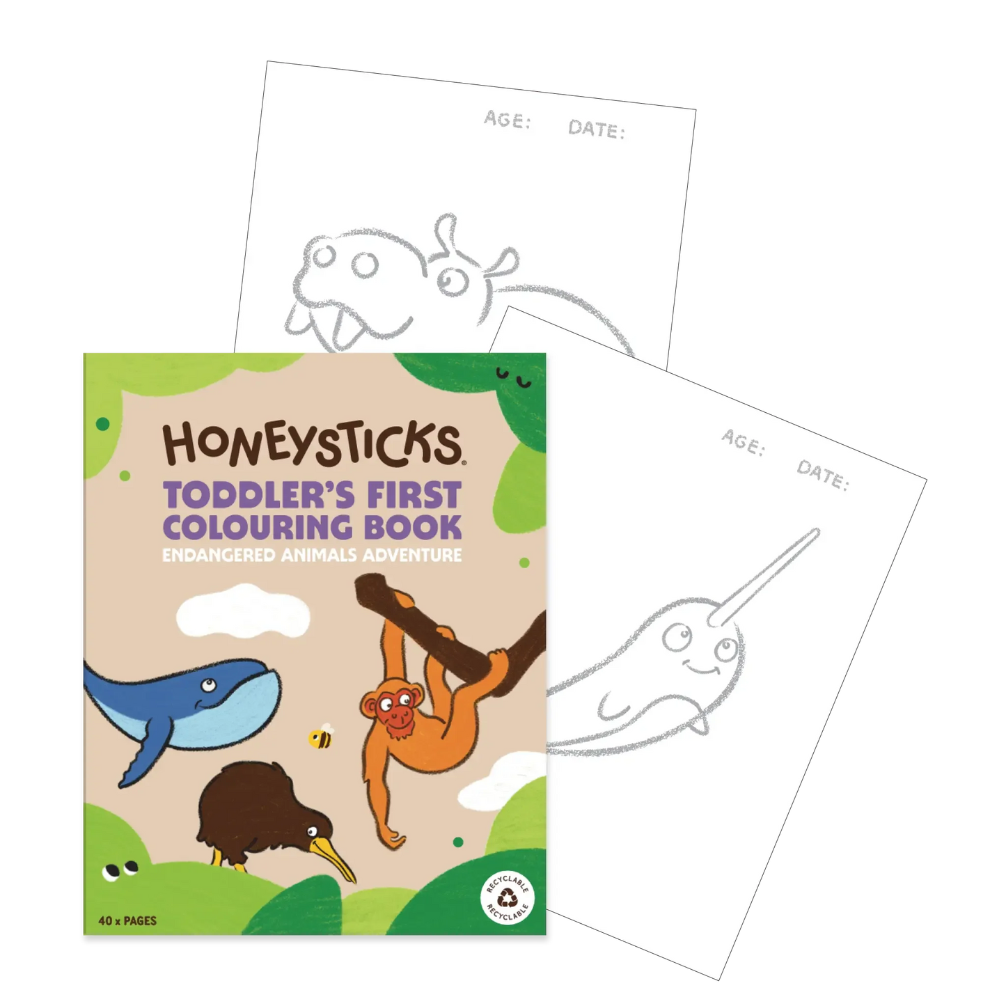 Honeysticks Colouring Book - Endangered Species