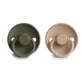 Frigg Rope Natural Rubber Pacifiers Croissant | Olive