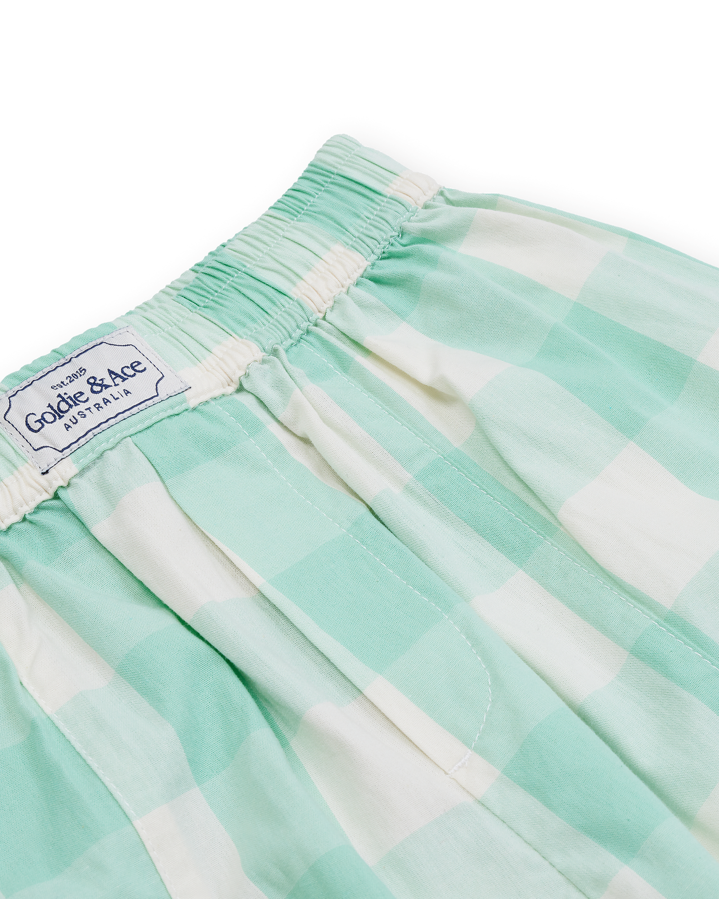 Goldie + Ace Lightweight Gingham Kit Pocket Pant Green