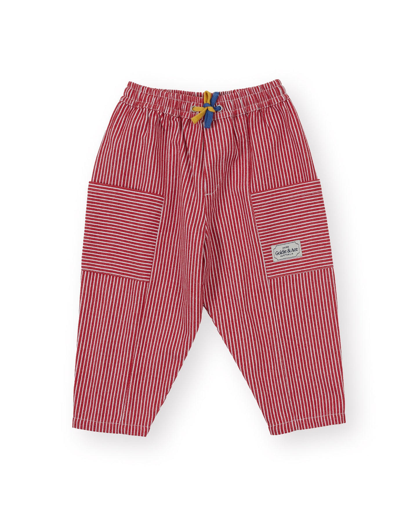Goldie + Ace Twist Stripe Kit Pocket Pant Red