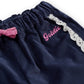 Goldie + Ace Velour Broderie Wide Leg Pant Navy