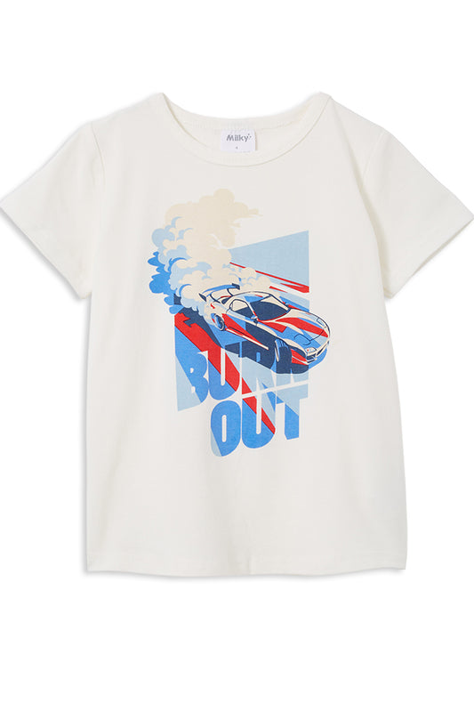 Milky Burn Out Tee