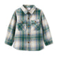 Milky Green Blue Check Overshirt