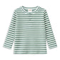Milky Fern Stripe Henley Long Sleeve Tee