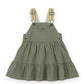 Goldie + Ace Carpenter Utility Pinafore Dress Sage