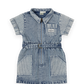 Goldie + Ace Piper Pinstripe Denim Belted Dress
