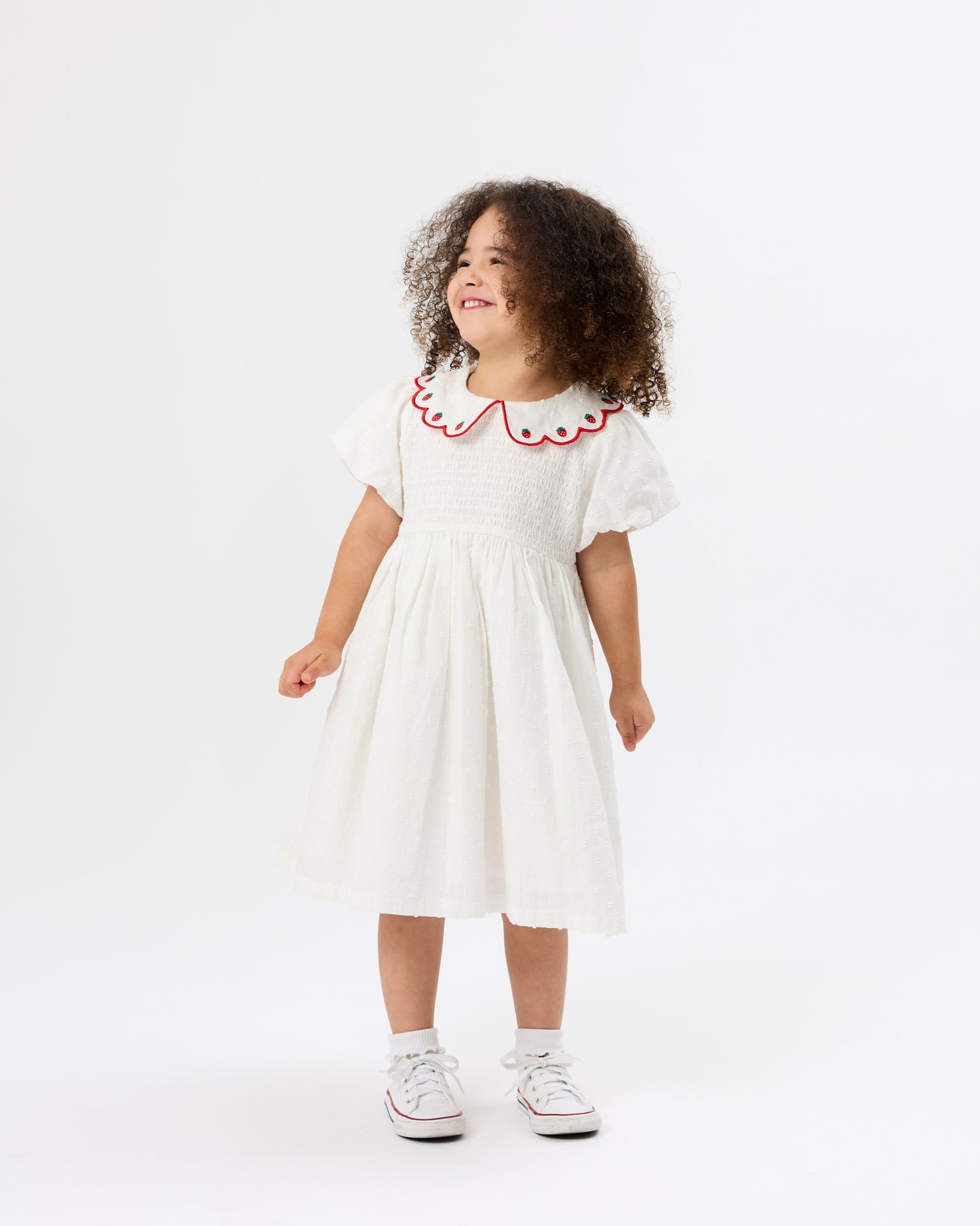 Goldie + Ace Sweet Strawberry Flo Smocked Dress
