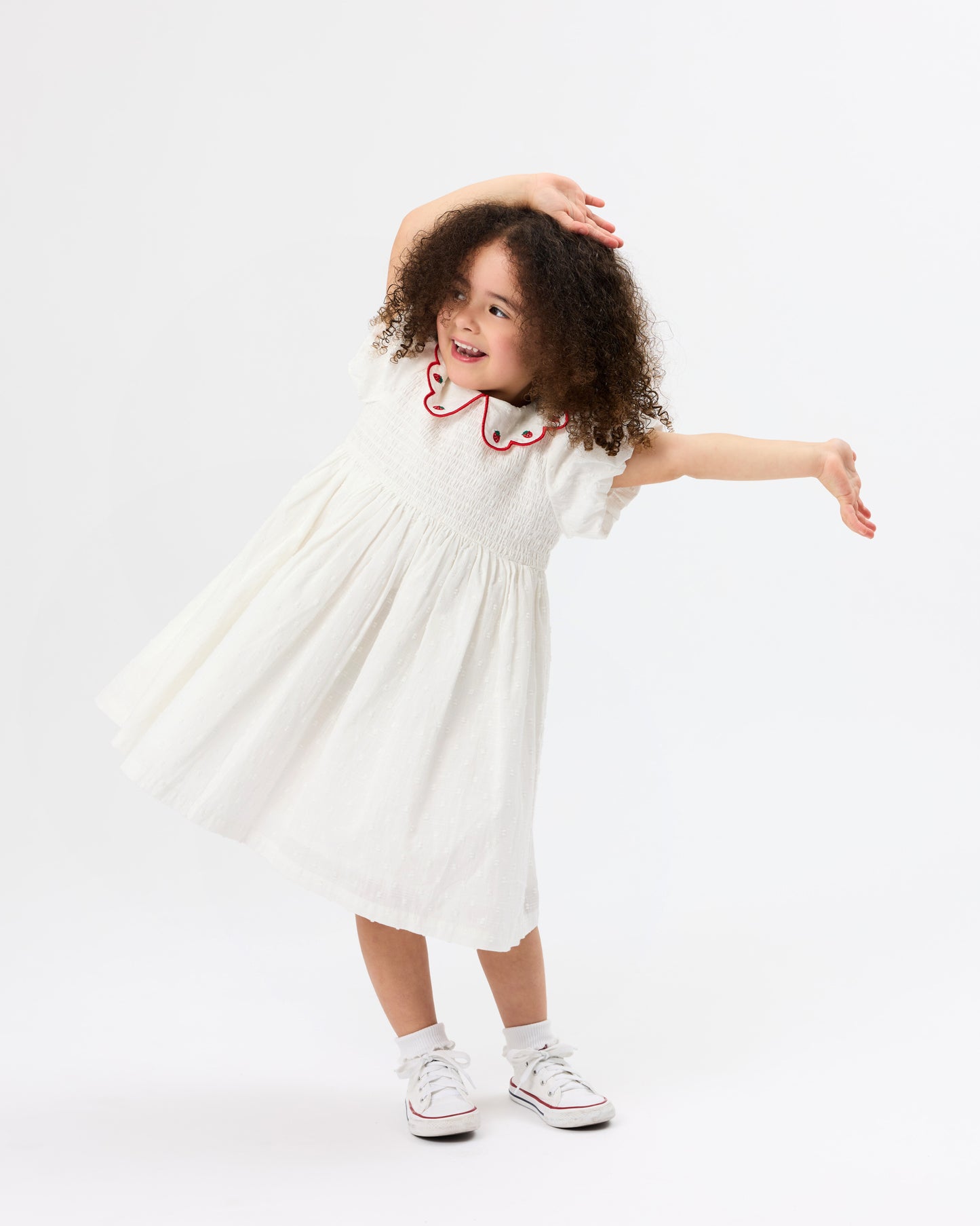 Goldie + Ace Sweet Strawberry Flo Smocked Dress