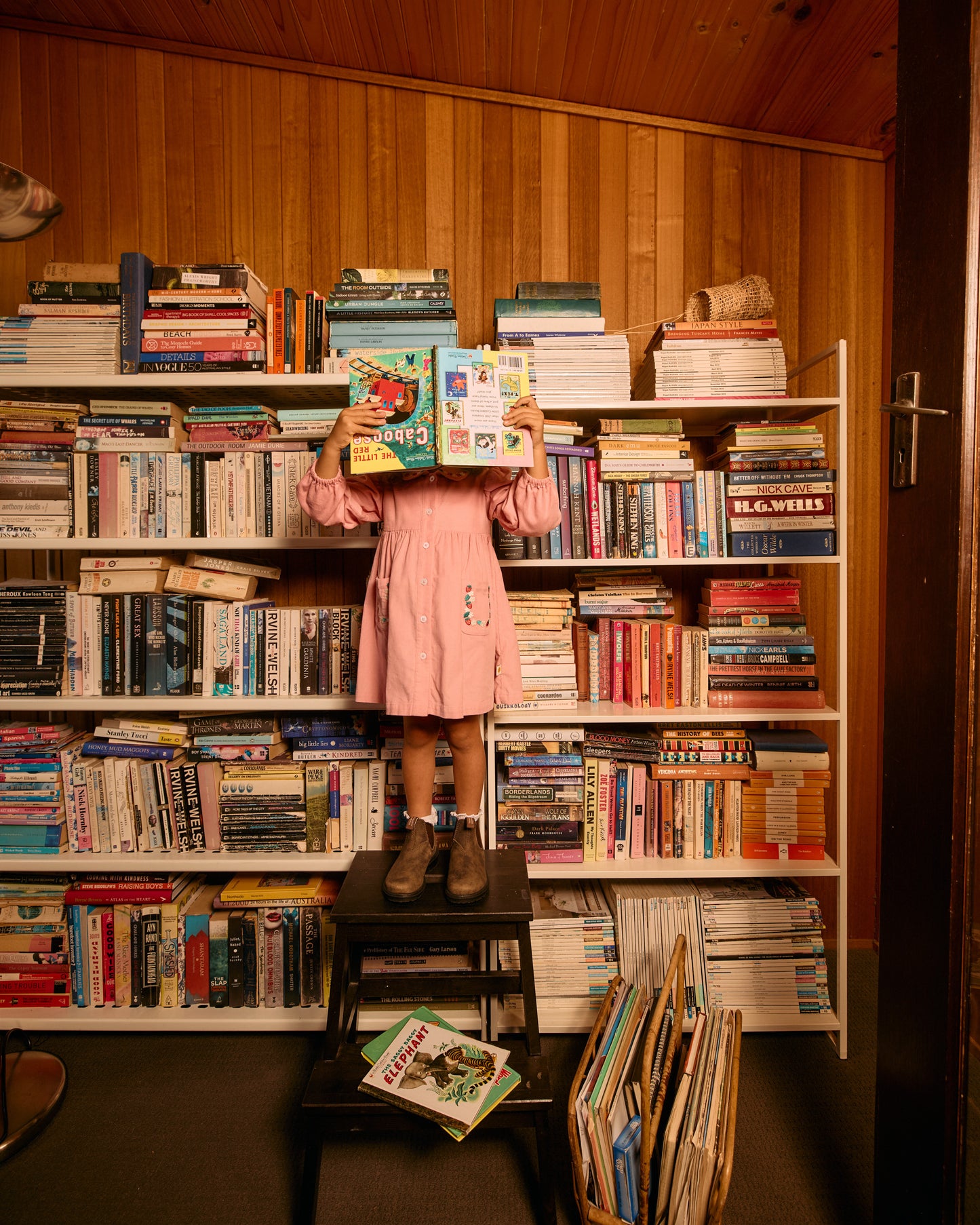 Goldie + Ace Wild Strawberry Corduroy Collar Dress Pink