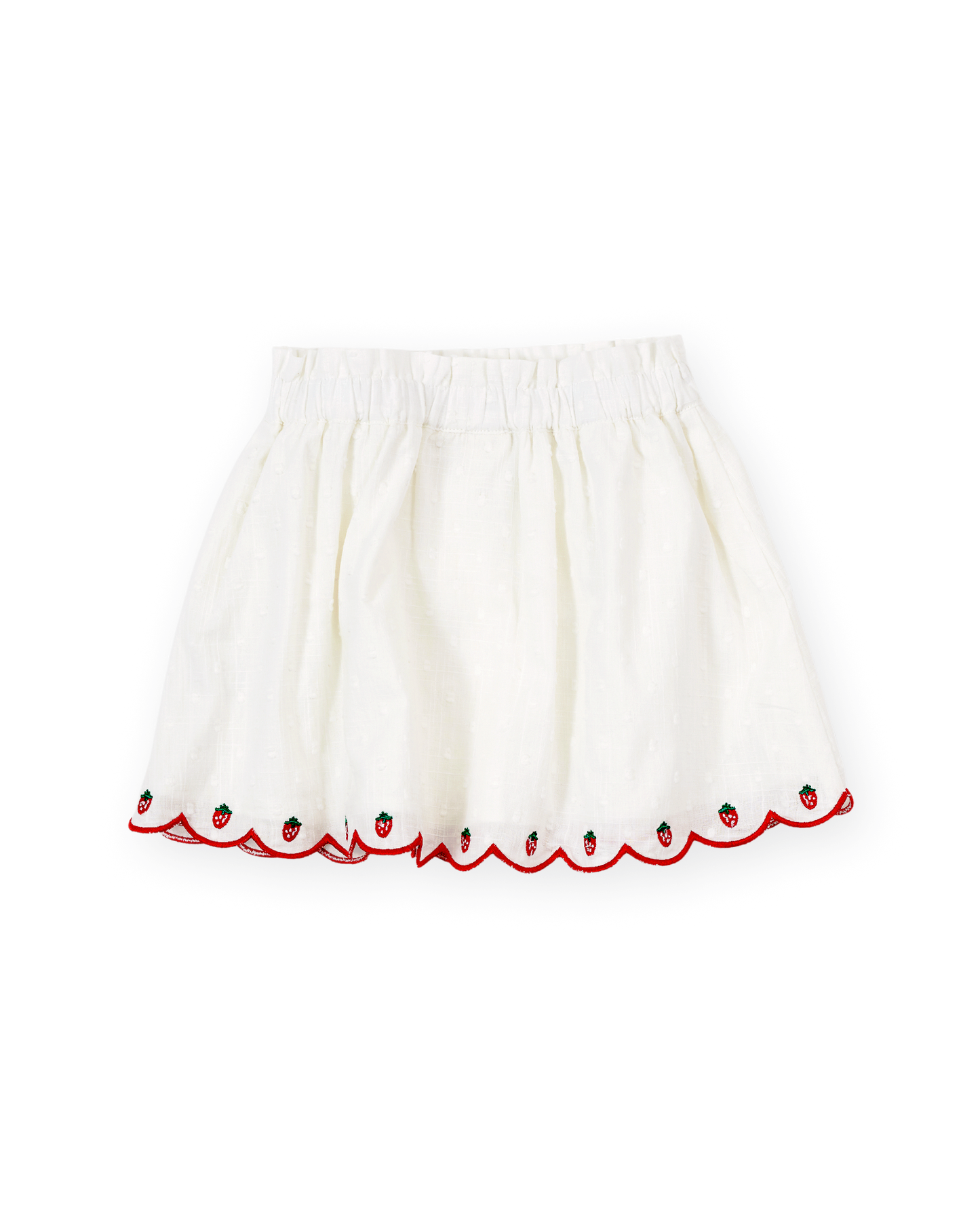 Goldie + Ace Scallop Hem Strawberry Skirt