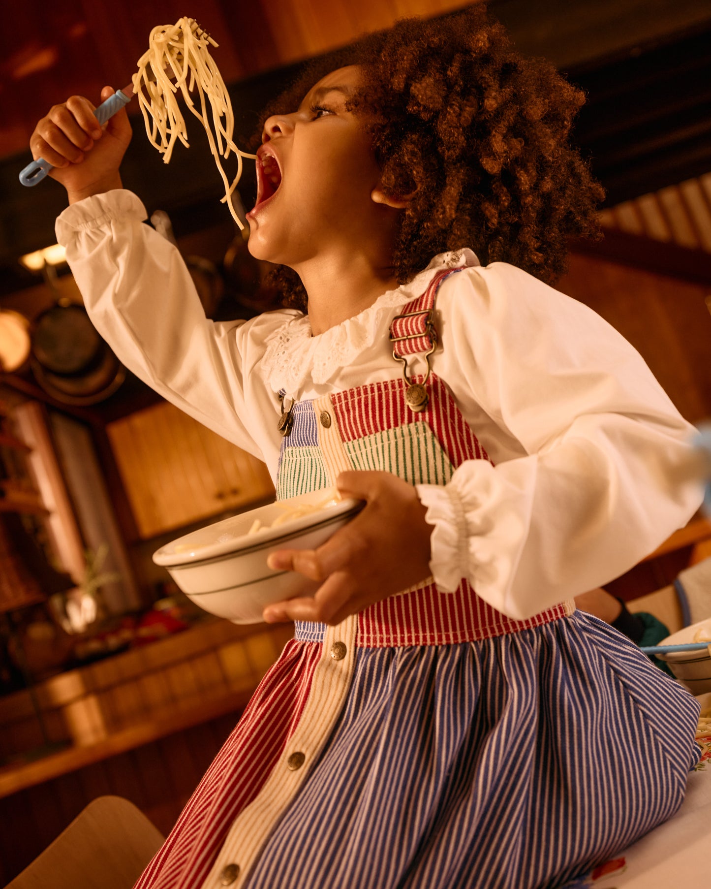 Goldie + Ace Patchwork Stripe Heidi Pinafore Dress