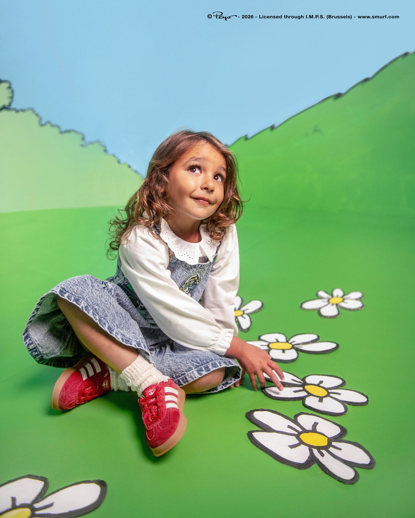 Goldie + Ace The Smurfette Pinafore Denim Dress