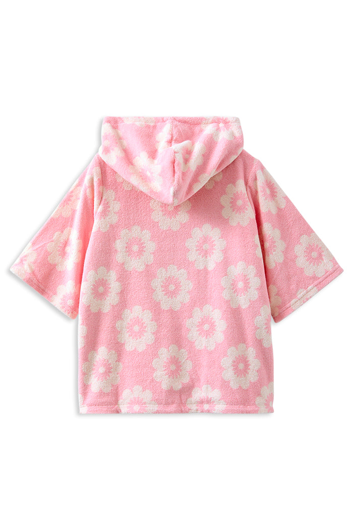 Milky Floral Terry Towelling Cover Up