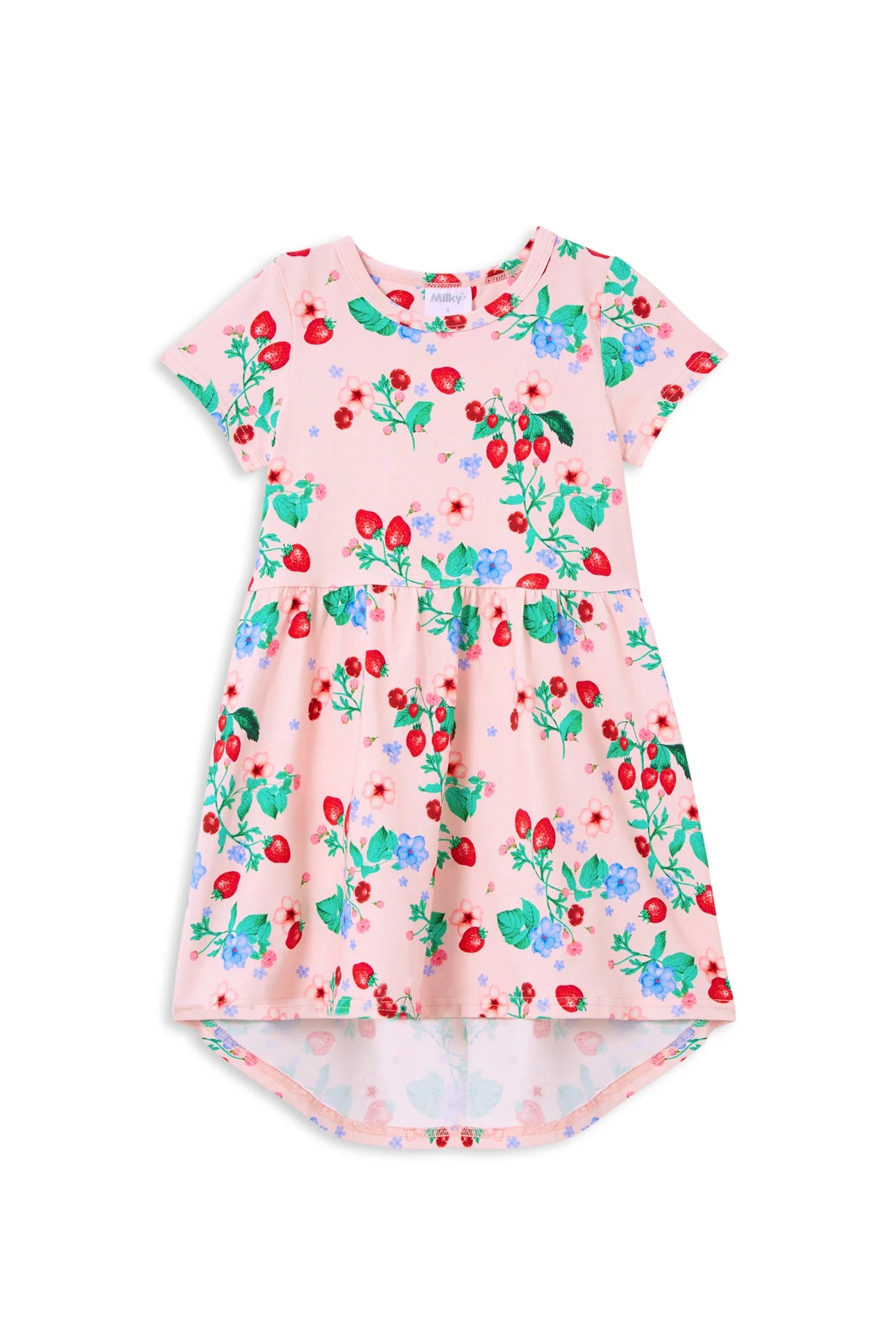 Milky Very Berry Hi Lo Dress