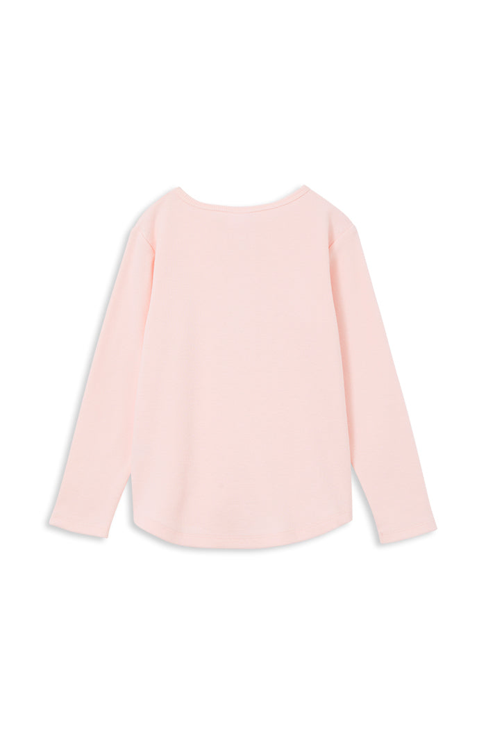 Milky Powder Pink Rib Henley