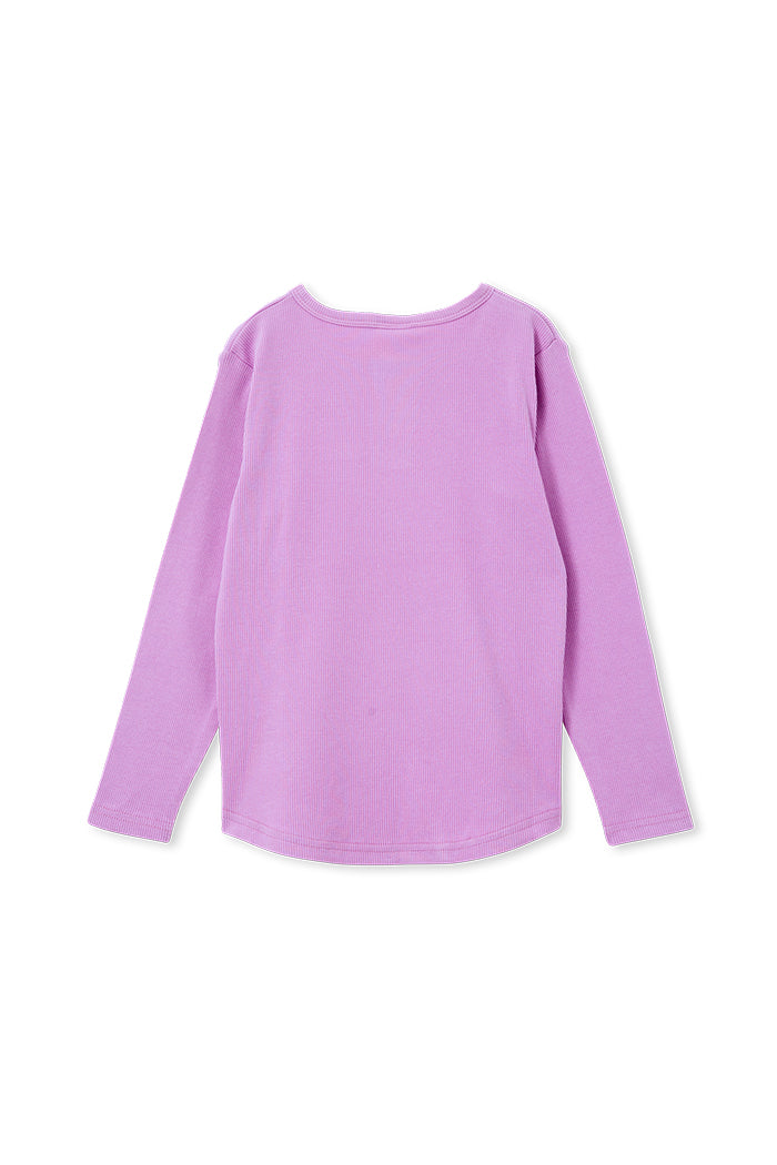 Milky Violet Rib Henley