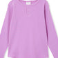 Milky Violet Rib Henley