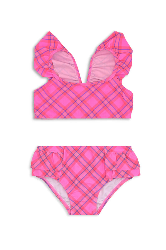 Milky Plaid Check Bikini
