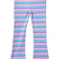 Milky Lilac Stripe Rib Flared Legging