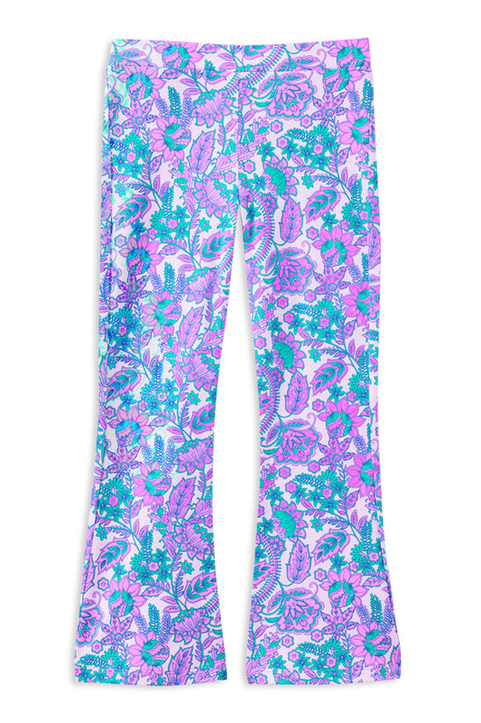 Milky Paisley Bloom Flared Legging