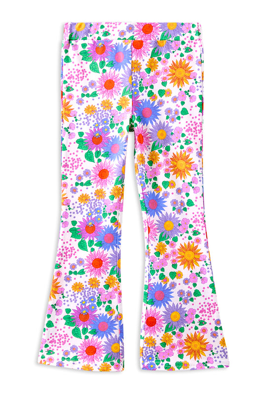 Milky Sunshine Floral Flared Legging
