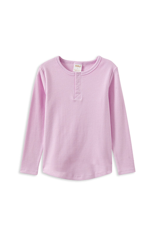 Milky Blush Henley Tee