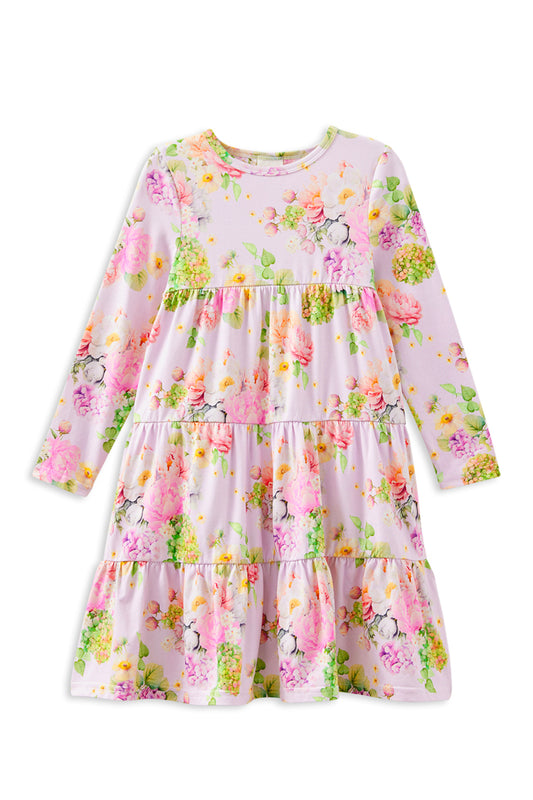 Milky Lily Belle Tiered Dress Soft Lilac