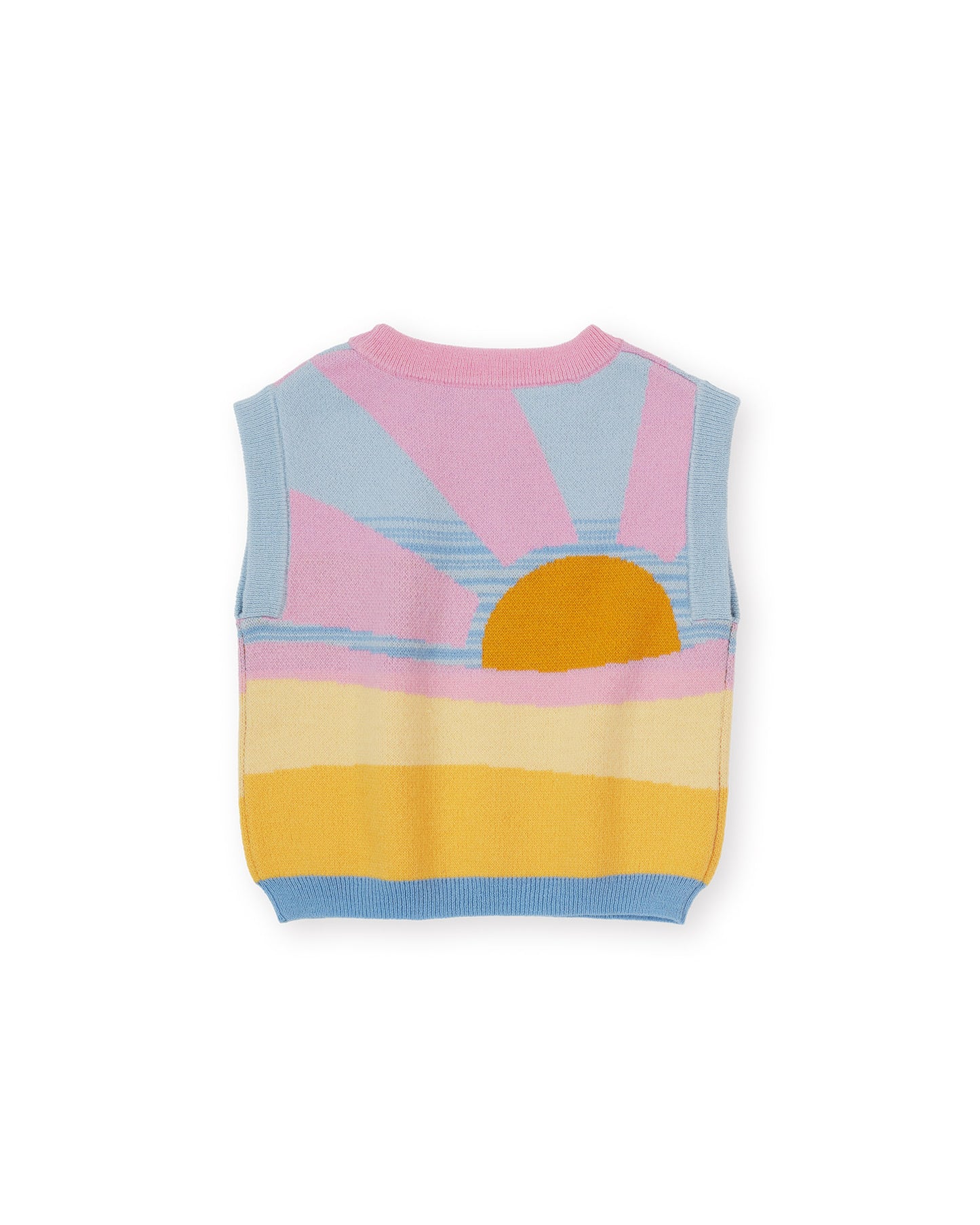 Goldie + Ace Sunrise Knit Vest Pink | Yellow