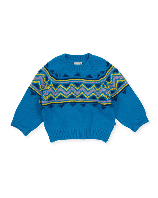 Goldie + Ace Apres Ski Knit Jumper Blue