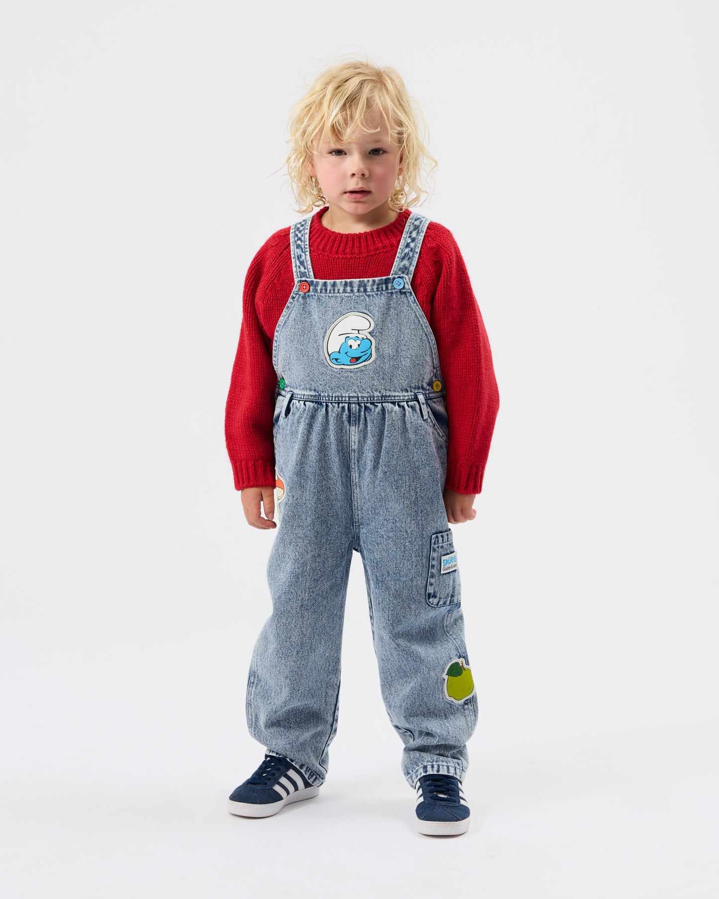 Goldie + Ace The Smurfs Patch Austin Overalls