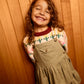 Goldie + Ace Carpenter Utility Pinafore Dress Sage