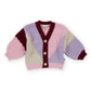 Goldie + Ace Colour Block Knit Cardigan Pink | Purple