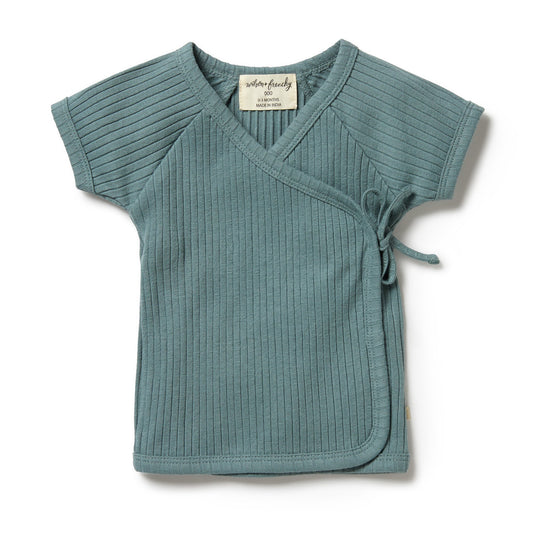 Wilson & Frenchy Organic Rib Kimono Top Pine Green