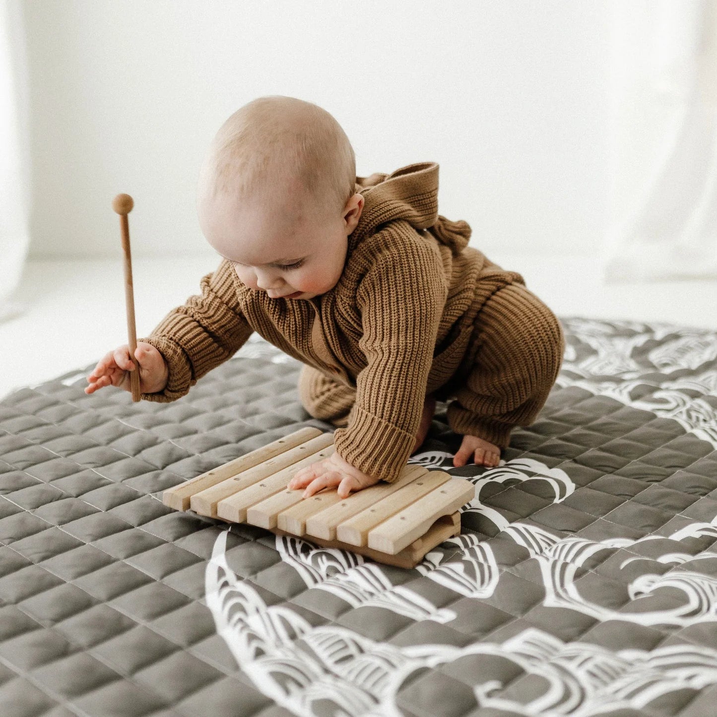 Bo & Ko Māori Inspired Playmat Olive