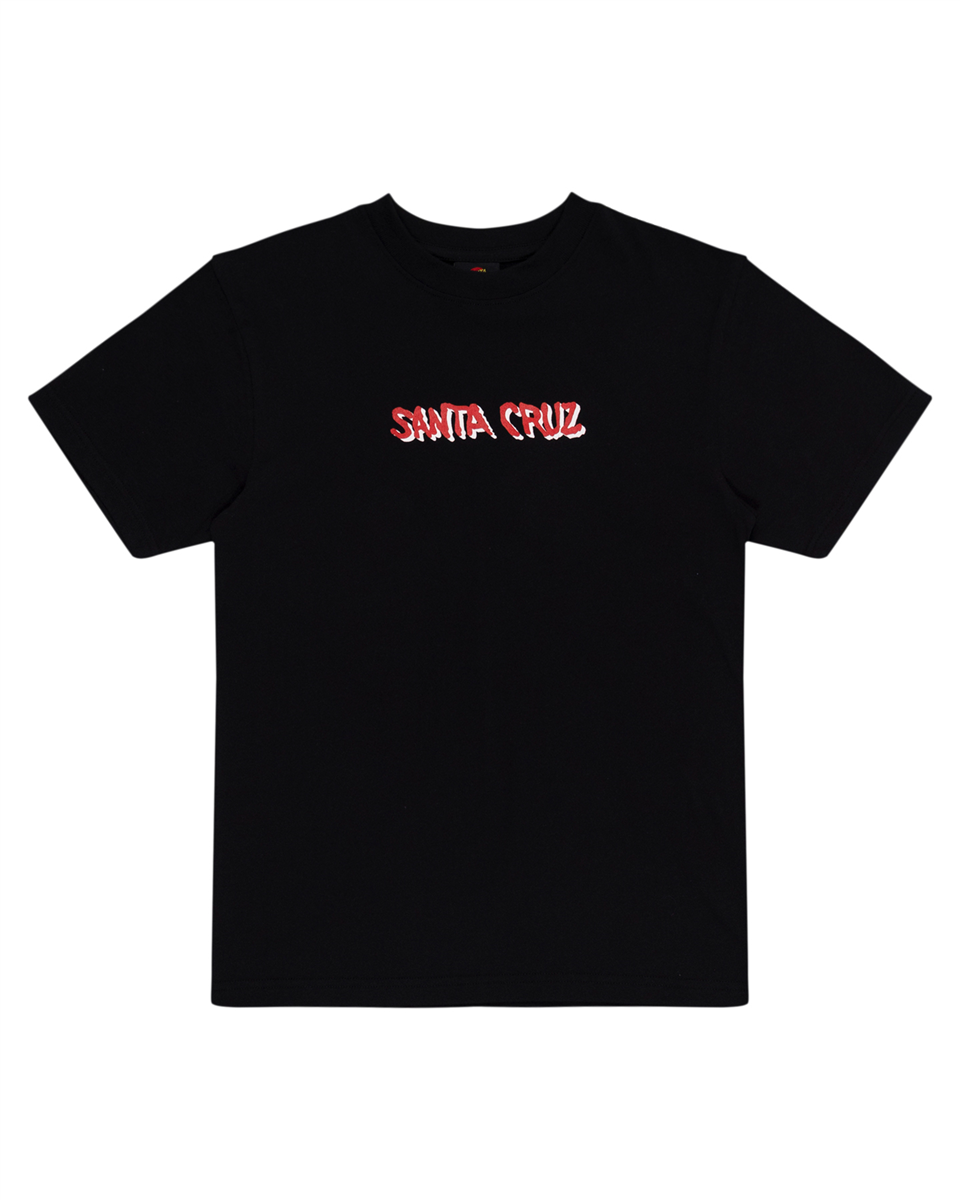 Santa Cruz Screaming Wave Front Tee Black