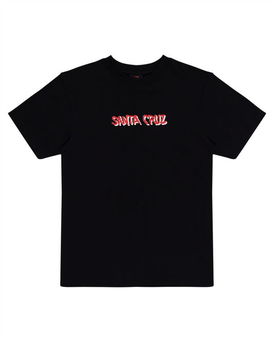 Santa Cruz Screaming Wave Front Tee Black