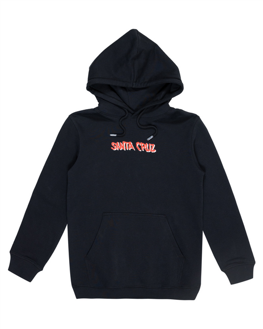 Santa Cruz Screaming Wave Strip Hoodie Black