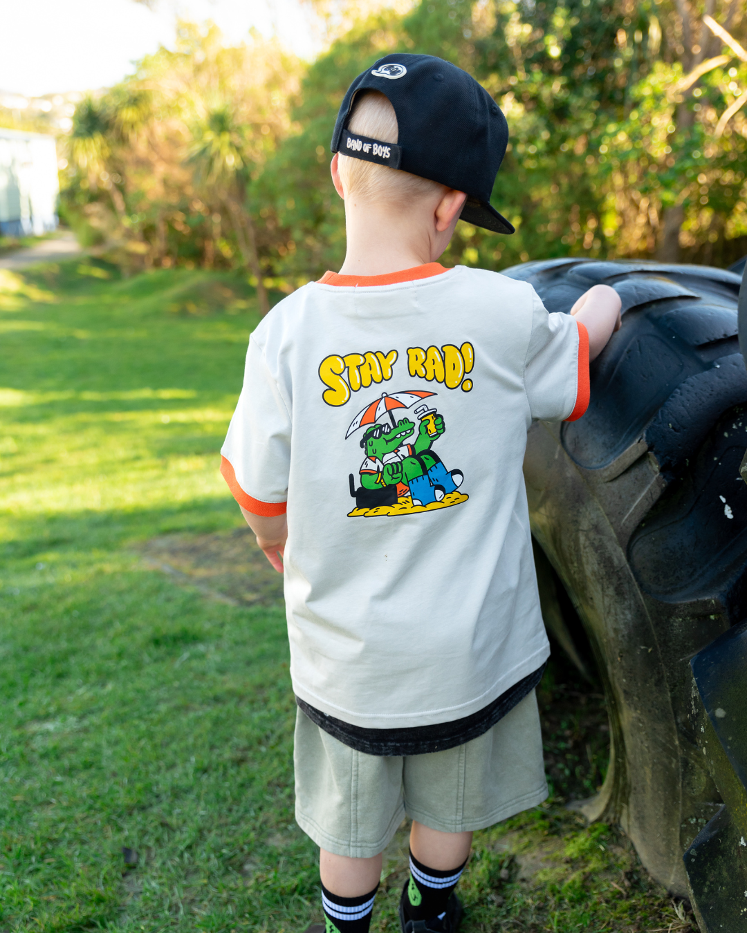 Band of Boys Retro Ringer Croc Tee