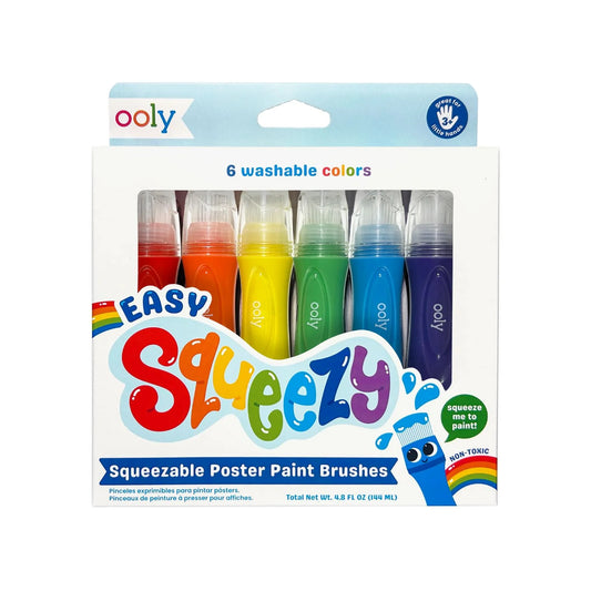 Easy Squeezy | Squeezable Poster Paint Brushes Set of 6