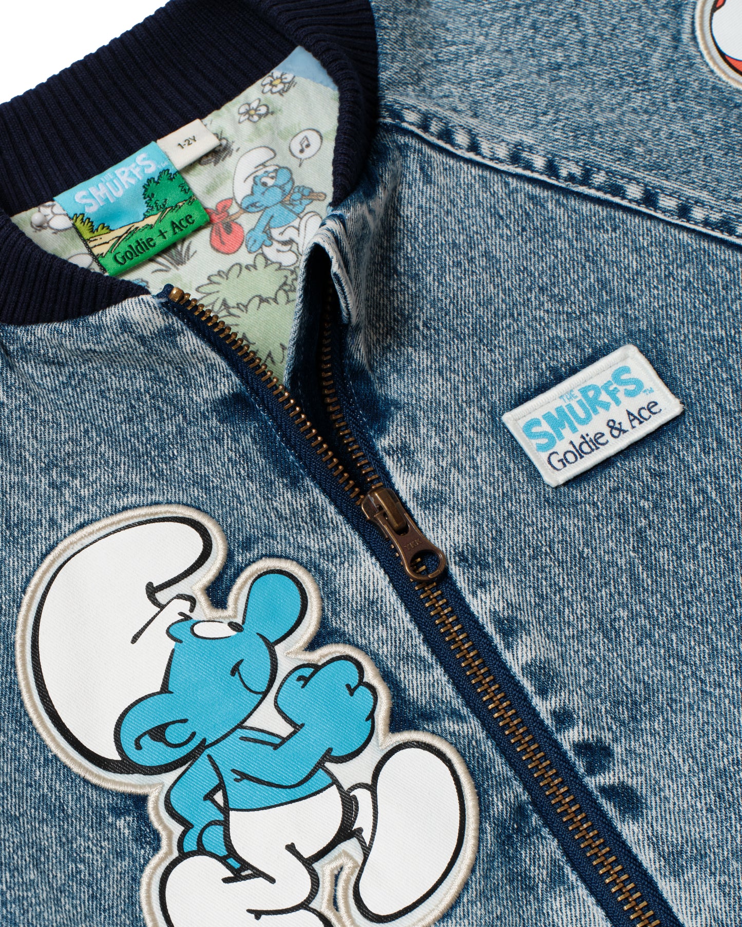Goldie + Ace The Smurfs Badge Bomber Jacket