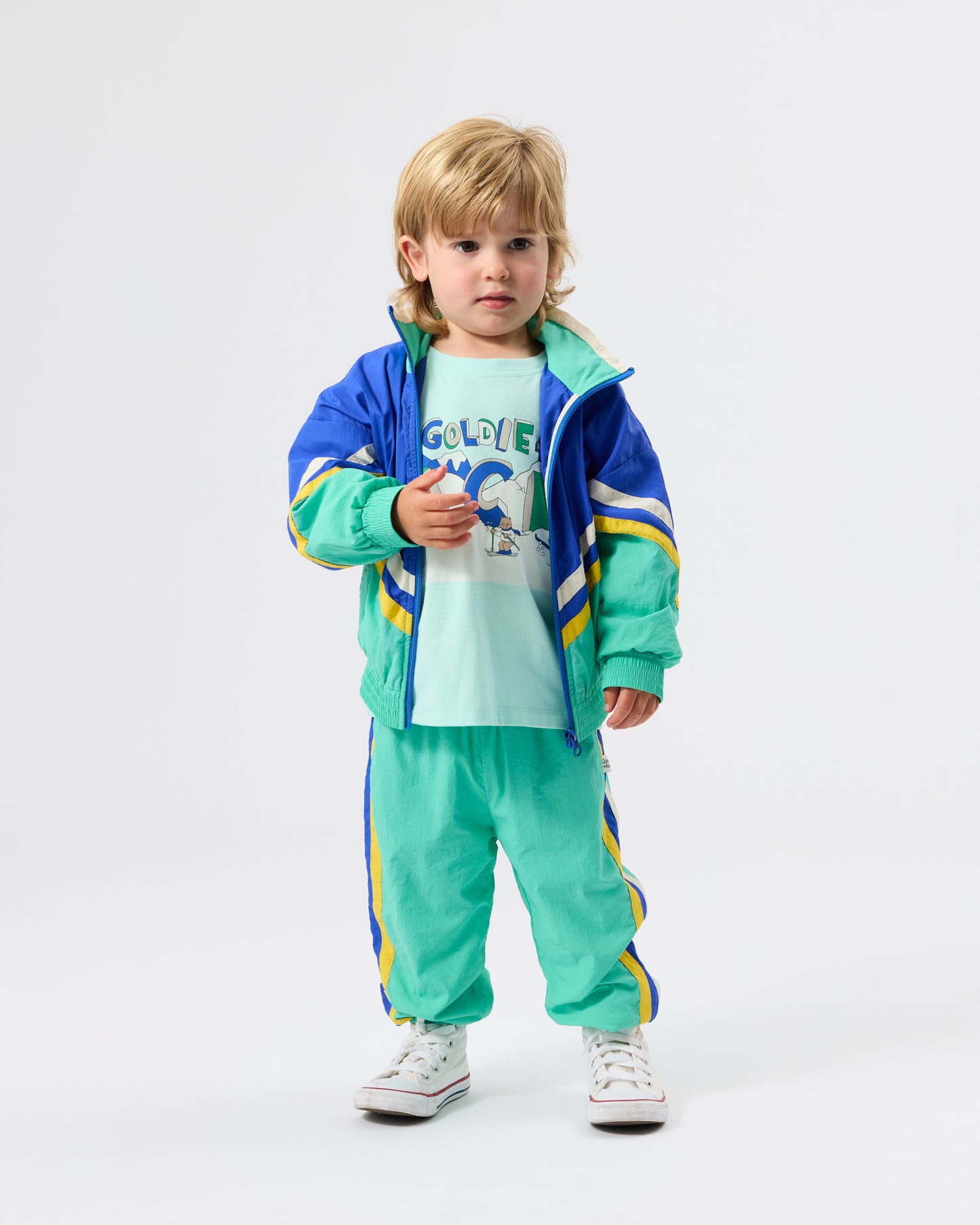 Goldie + Ace Retro Lightweight Spray Jacket Blue | Green