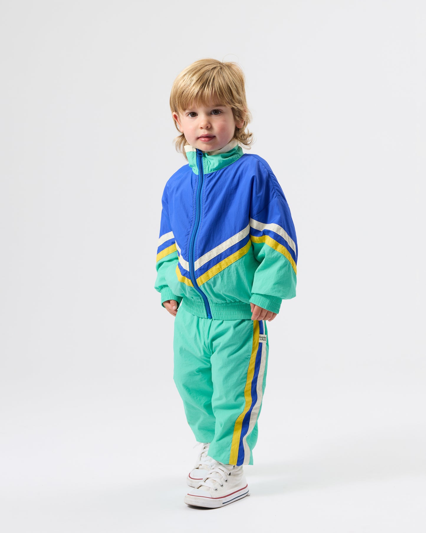 Goldie + Ace Retro Lightweight Spray Jacket Blue | Green