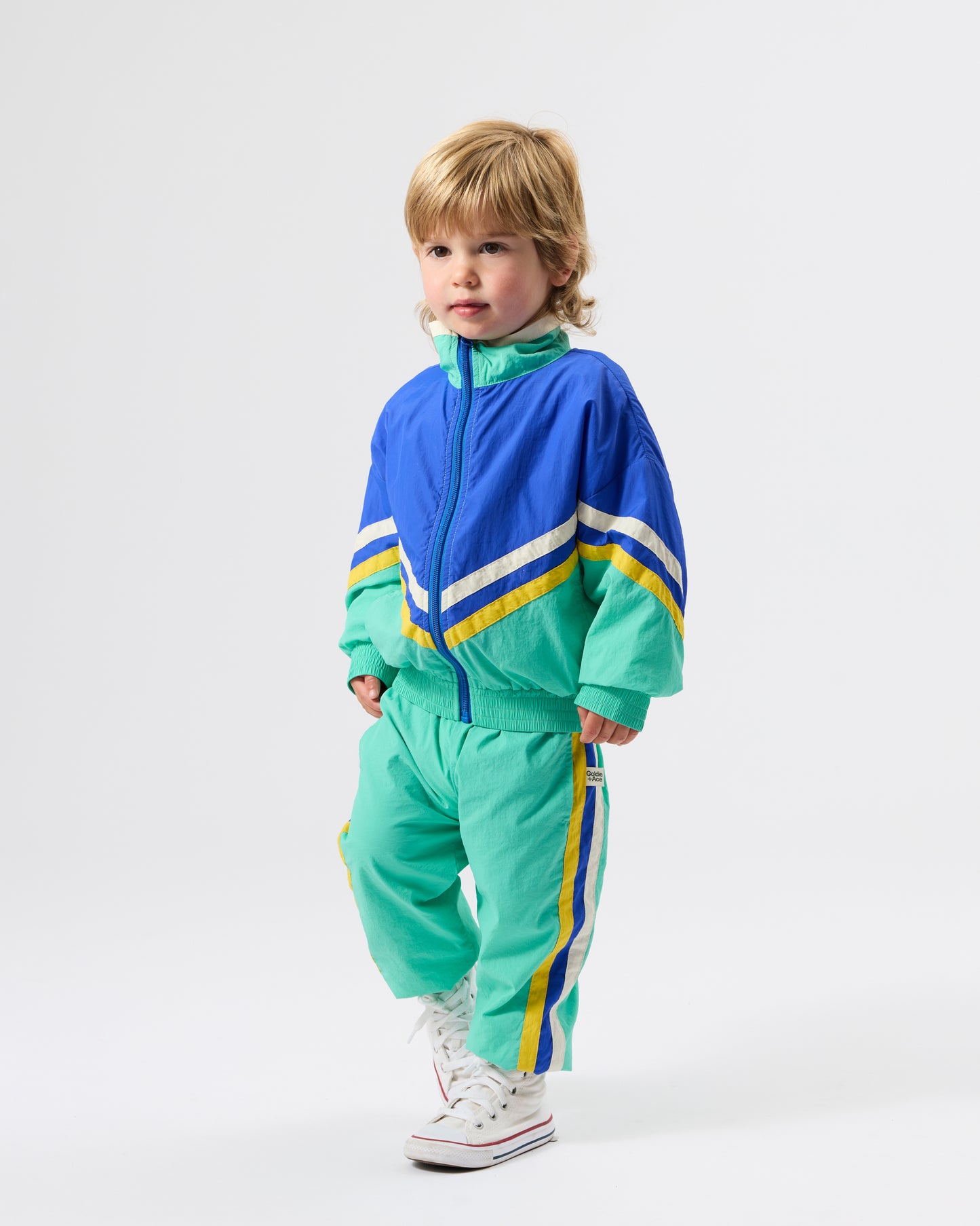 Goldie + Ace Retro Lightweight Spray Jacket Blue | Green