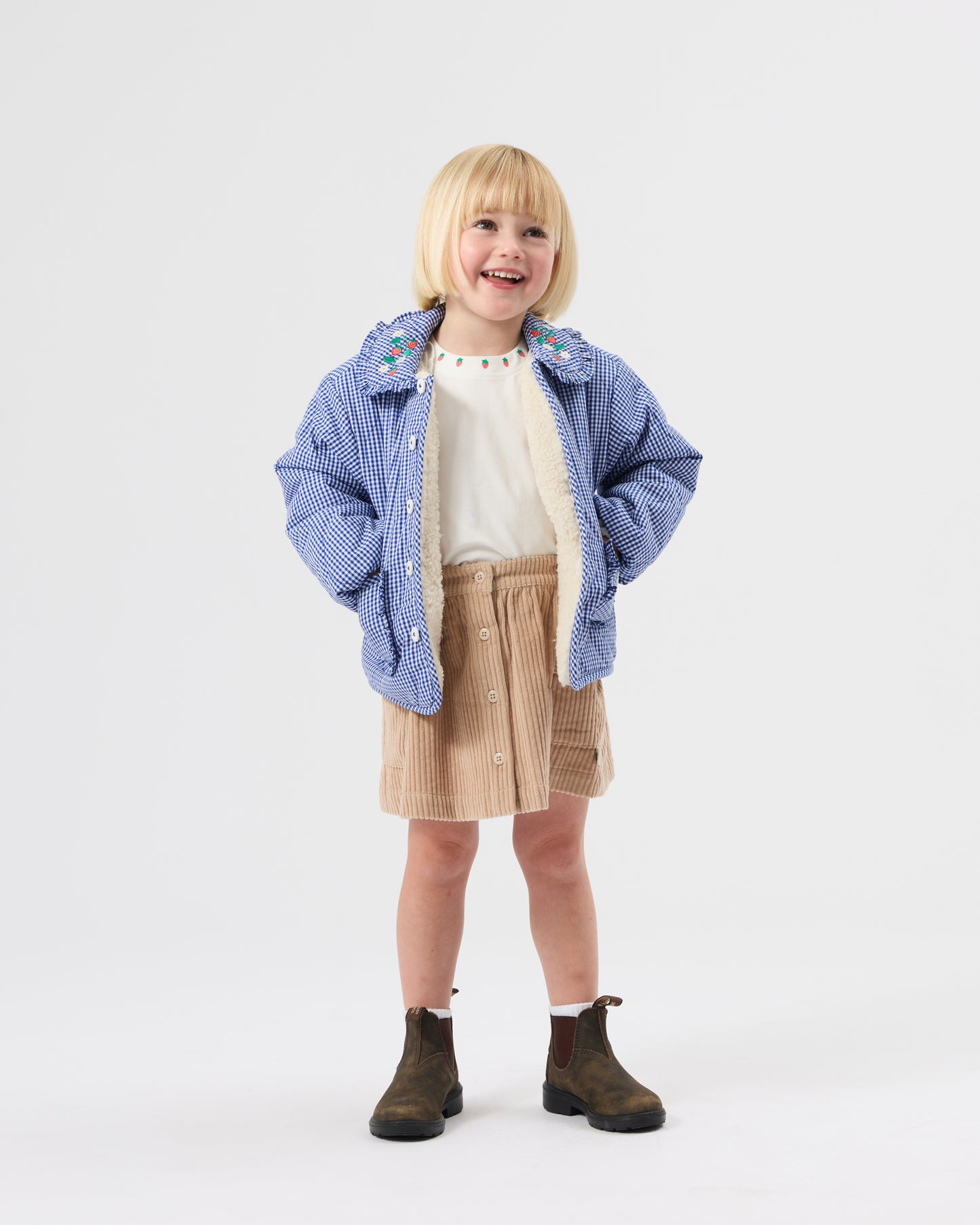 Goldie + Ace Mini Strawberry Long Sleeve Top