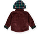 Goldie + Ace Corduroy Hooded Shirt Brown
