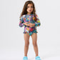 Goldie + Ace Paradise Long Sleeve Frill Swimsuit