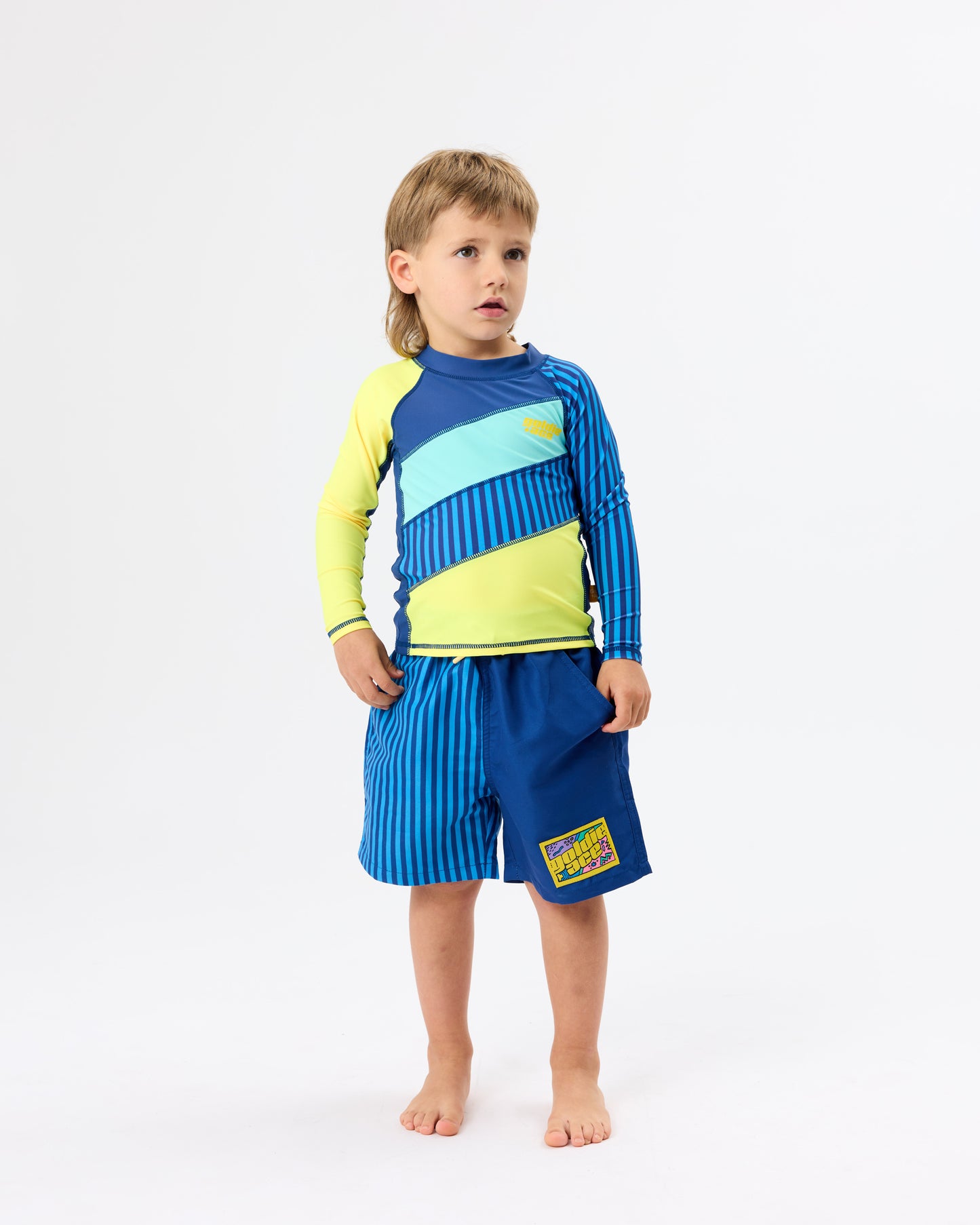 Goldie + Ace Stripe Panel Rashguard