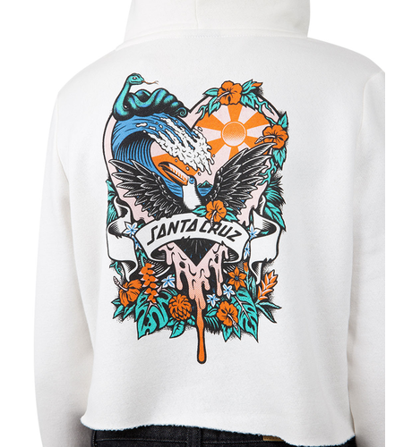 Santa Cruz Asp Floral Paradise Chest Hoody Cream