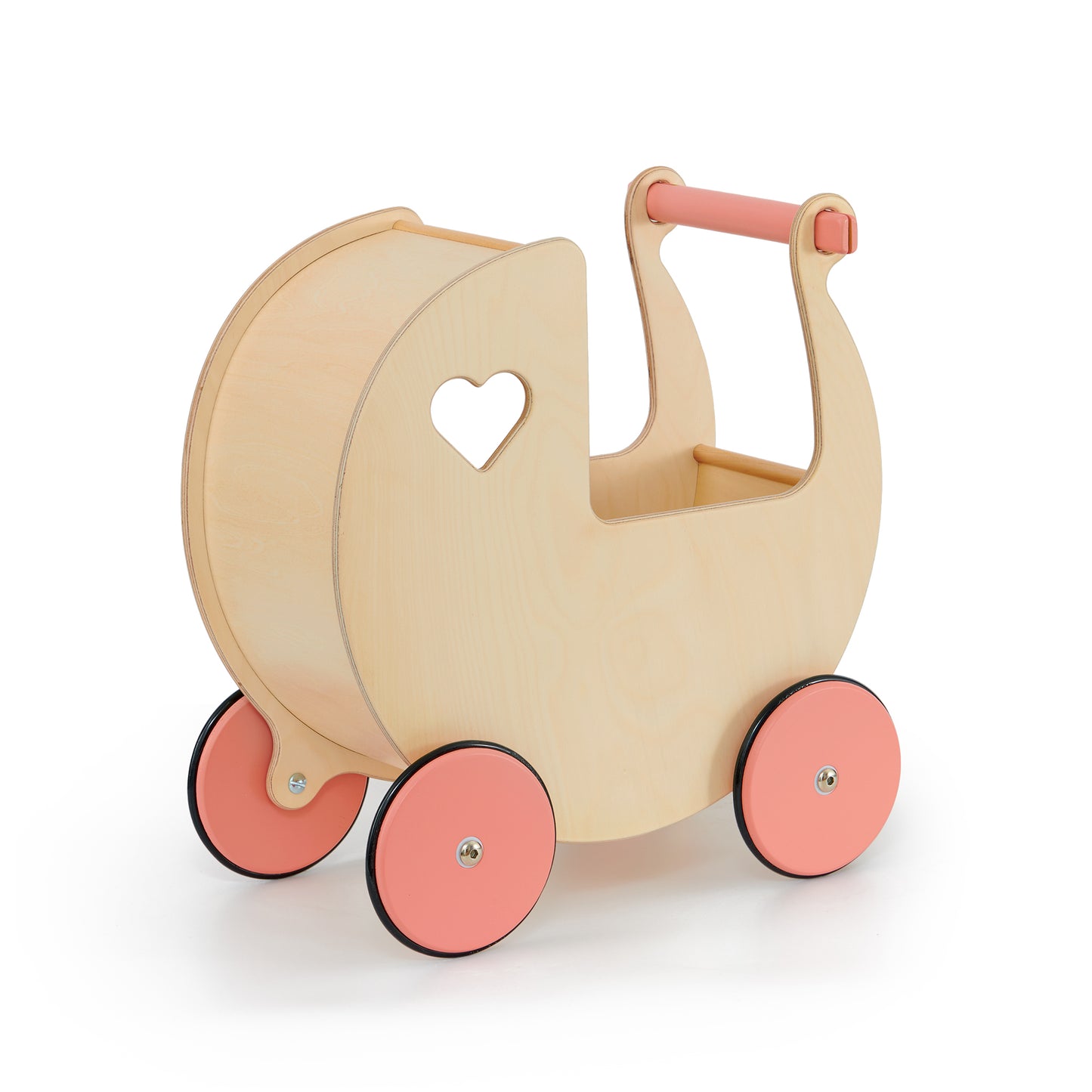 Moover Classic Doll Pram Natural & Pink
