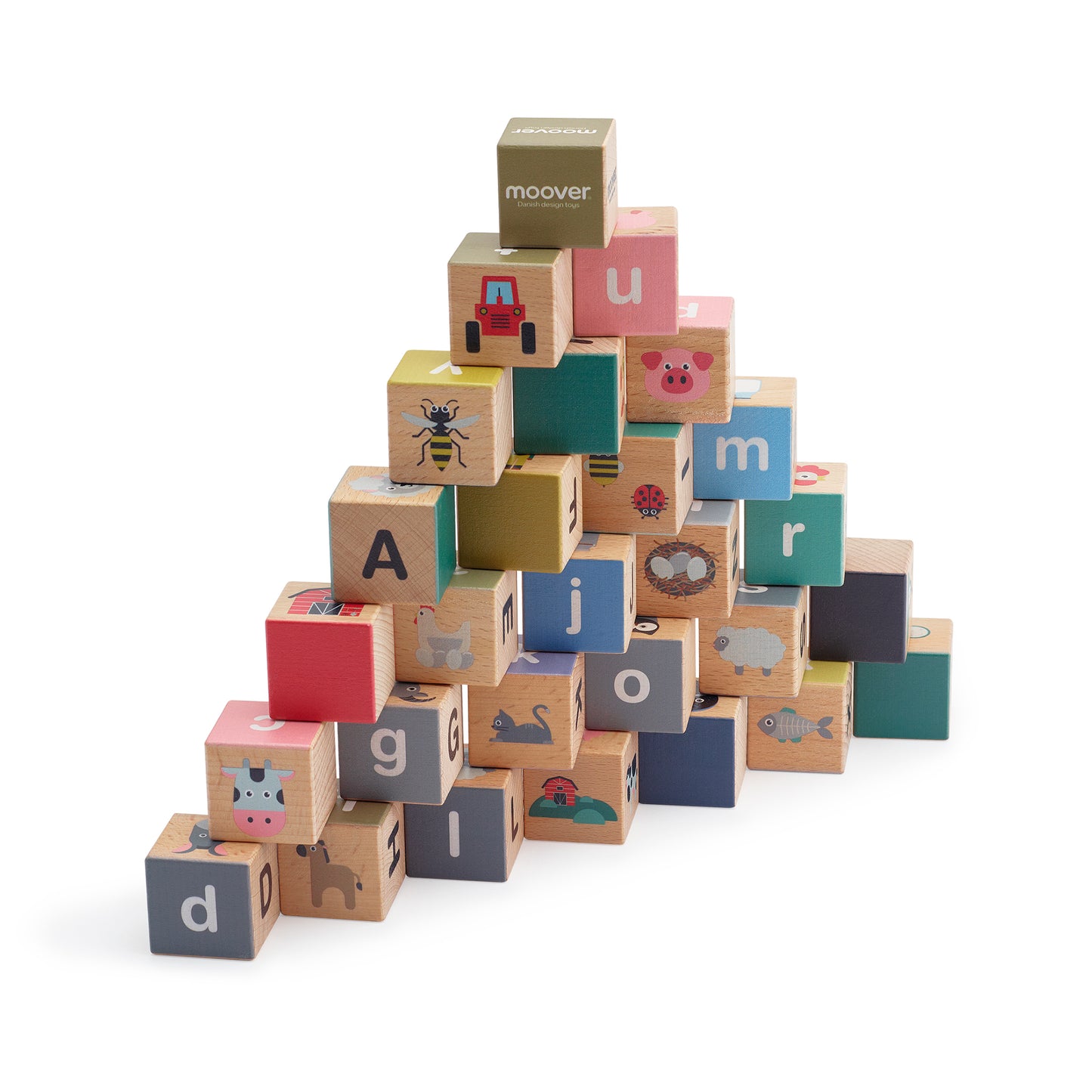 Moover Wooden Alphabet Blocks Farm